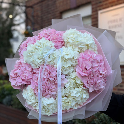 Pink & White Hydrangea Mixed Bouquet