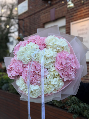 Pink & White Hydrangea Mixed Bouquet