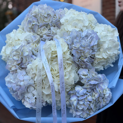 Blue & White Hydrangea Mixed Bouquet