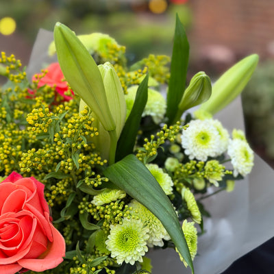 Chrysanthemum, Lily & Rose Bouquet