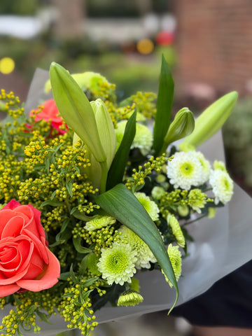 Chrysanthemum, Lily & Rose Bouquet