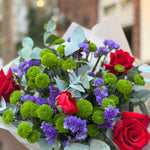 Chrysanthemum, Rose & Eucalyptus Bouquet