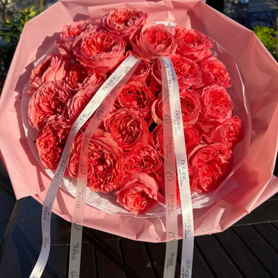 Pink Peony-Style Roses Bouquet (24 Stems)