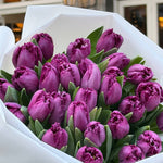 30 Purple Peony-Style Tulips Bouquet