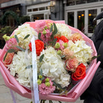 Mixed Hydrangea, Rose & Eustoma Bouquet