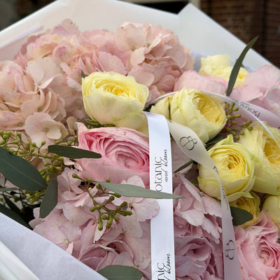 Hydrangea, Spray Rose & Ranunculus Mixed Bouquet