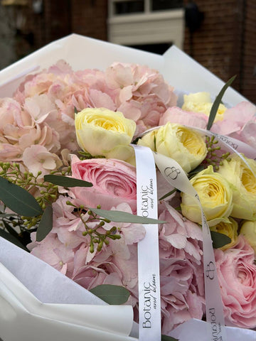 Hydrangea, Spray Rose & Ranunculus Mixed Bouquet