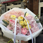 Hydrangea, Spray Rose & Ranunculus Mixed Bouquet