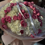 Pure Elegance – White Hydrangea & Rose Bouquet