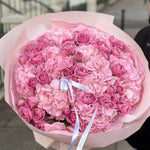Pink Hydrangea & Spray Rose Bouquet