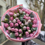 50 Pink Peony Tulips Bouquet